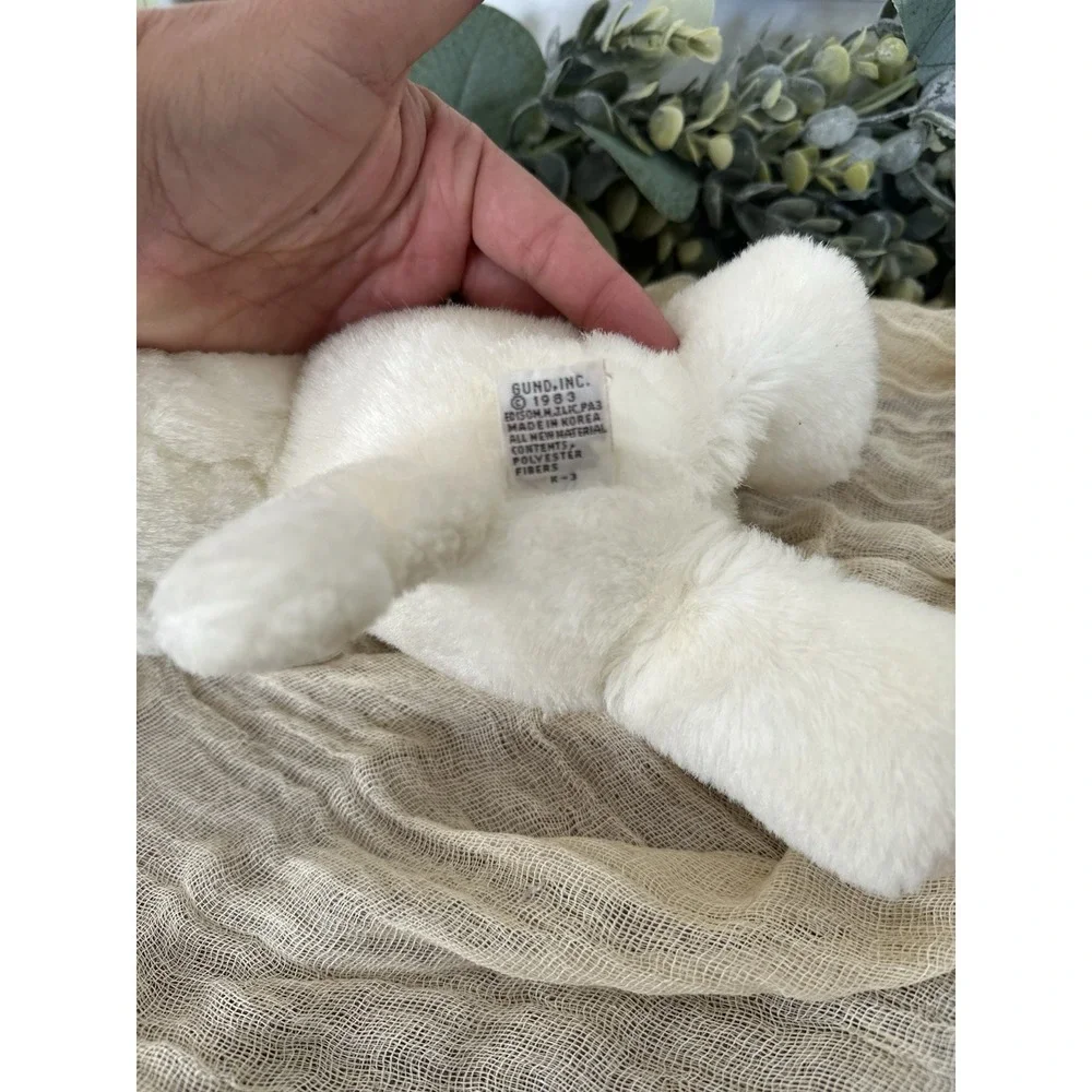 1983 GUND Vintage Lamb‎ Sheep Ivory White Baby Toy 8